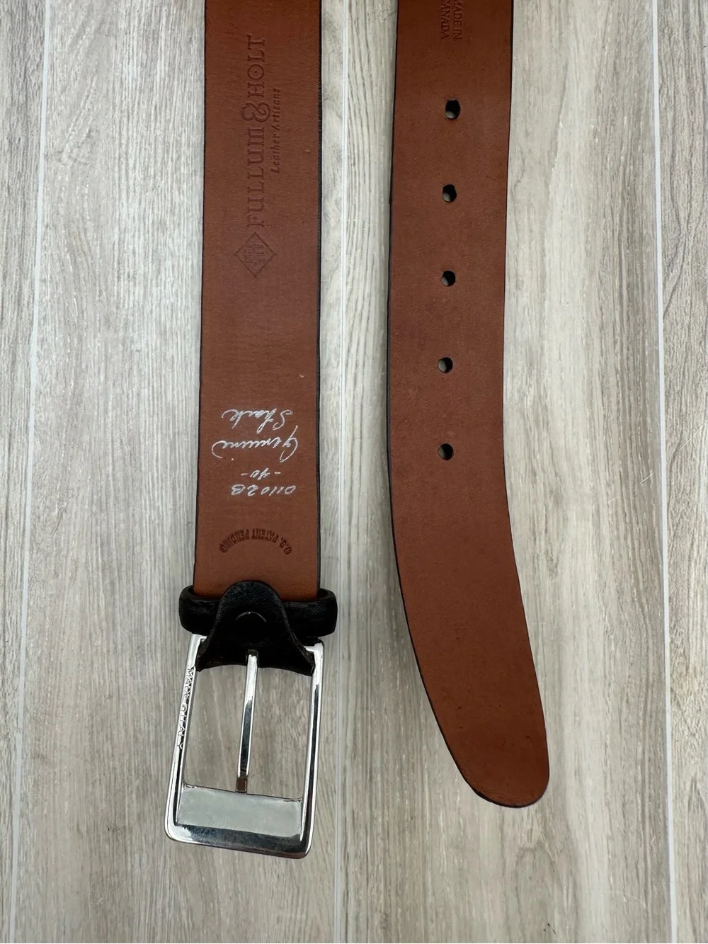 Fullum & Holt Imported Genuine Skark Skin Black Leather Men’s Belt 01102B Sz 40